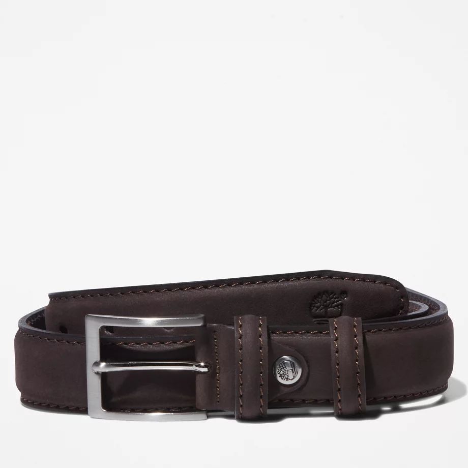 Nubuck Leather Belt For Men In Brown Brown, Size XL