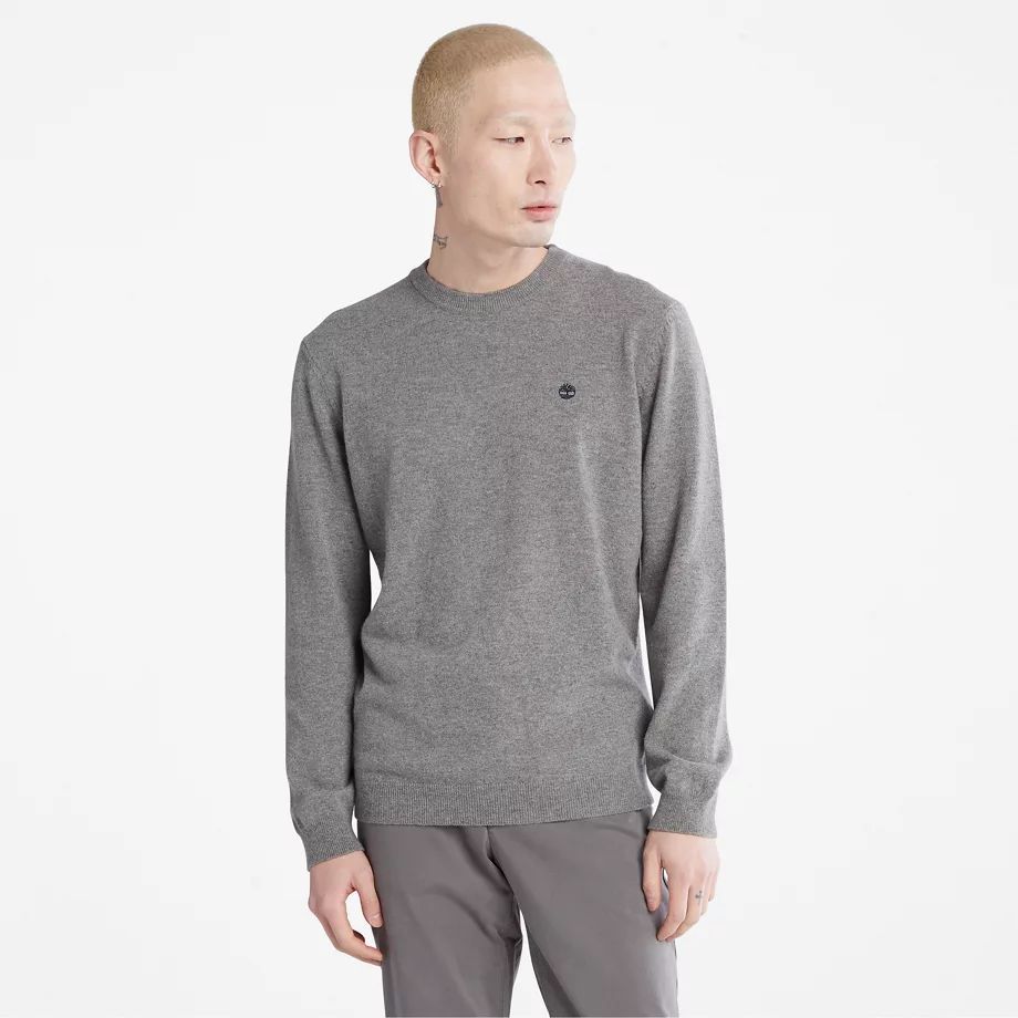 Men's Phillips Brook Wool-blend Crewneck Sweater In Grey Grey, Size 3XL