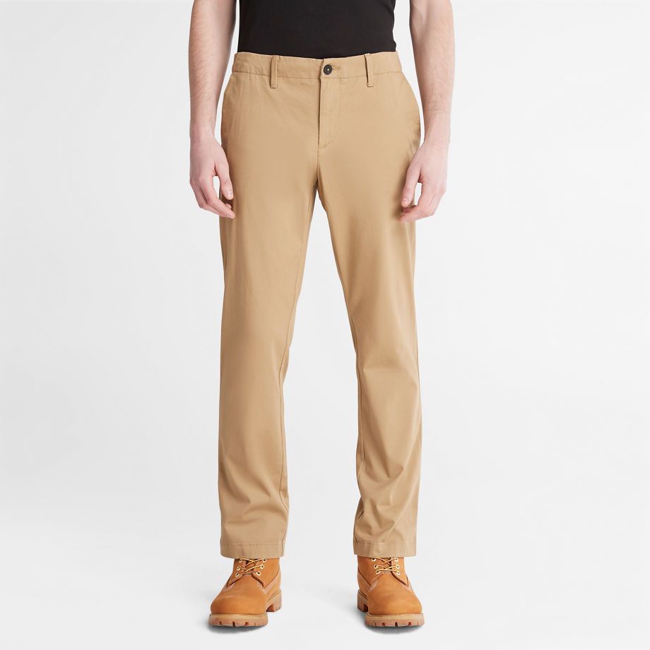 Squam Lake Ultrastretch Slim Trousers For Men In Khaki Khaki, Size 32x34