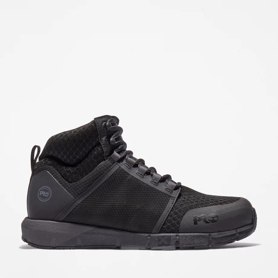 Radius Alloy-toe Work Boot For Men In Black Black, Size 6.5