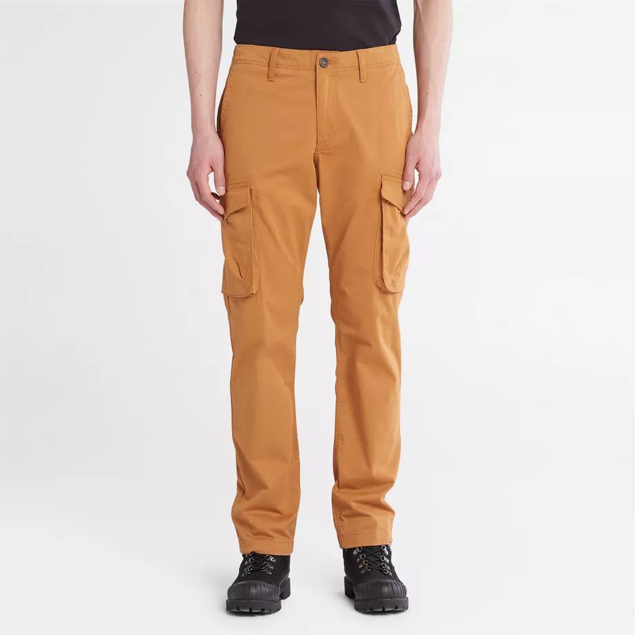 Twill Cargo Pants For Men In Yellow Yellow, Size 33x32