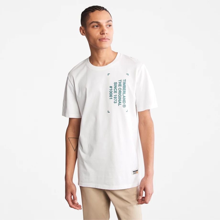 Progressive Utility Graphic T-shirt For Men In White White, Size M