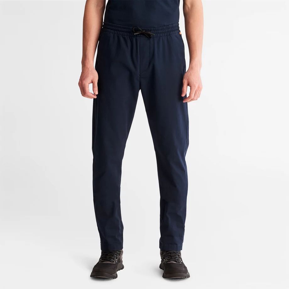 Lovell Lake Tapered Tracksuit Bottoms For Men In Navy Navy, Size 30x32