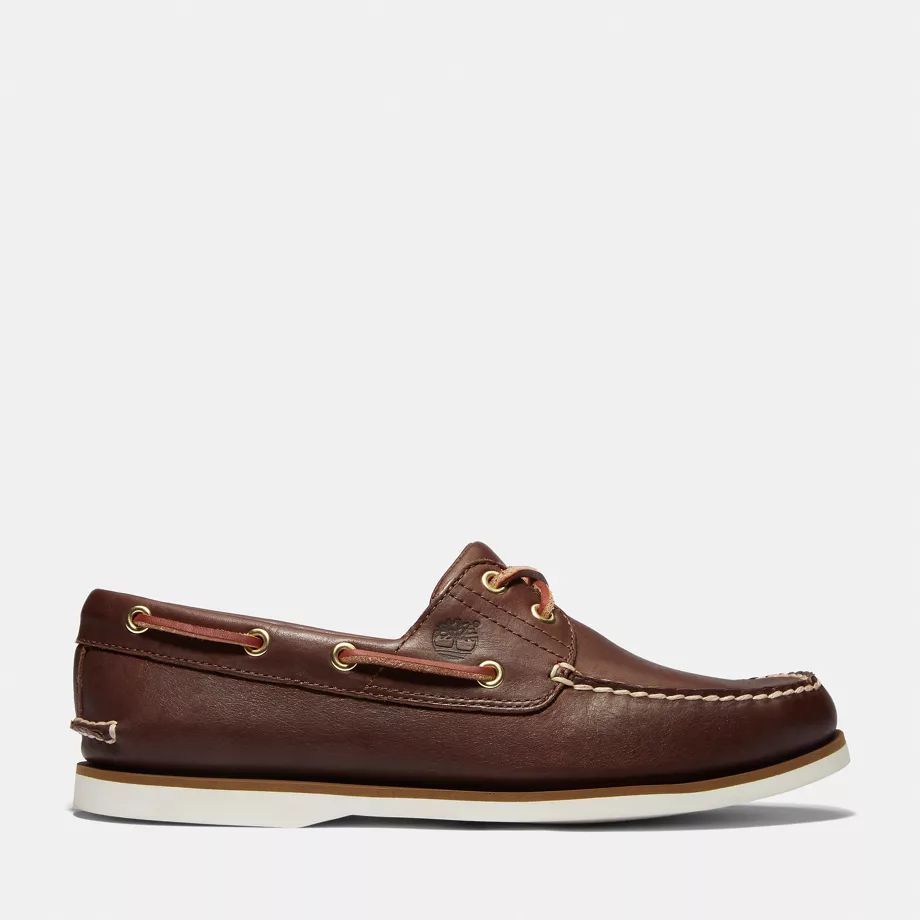 Classic Two-eye Boat Shoe For Men In Brown Brown, Size 10