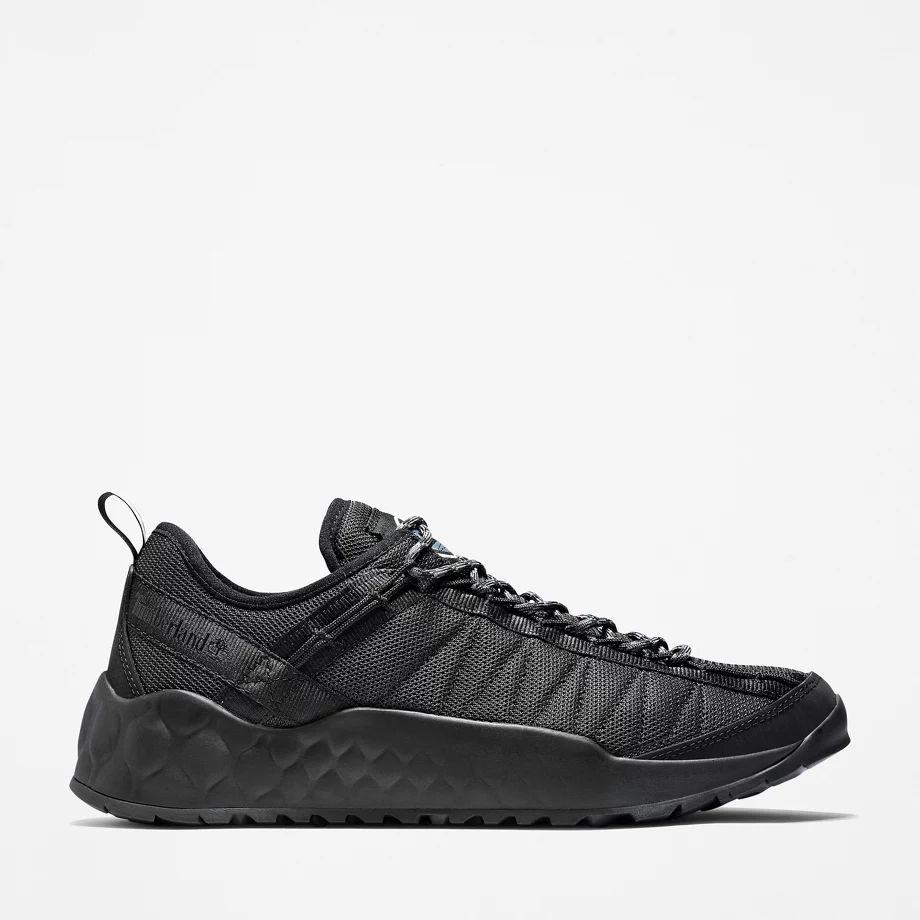 Solar Wave Mesh Sneaker For Men In Monochrome Black Monochrome Black, Size 8