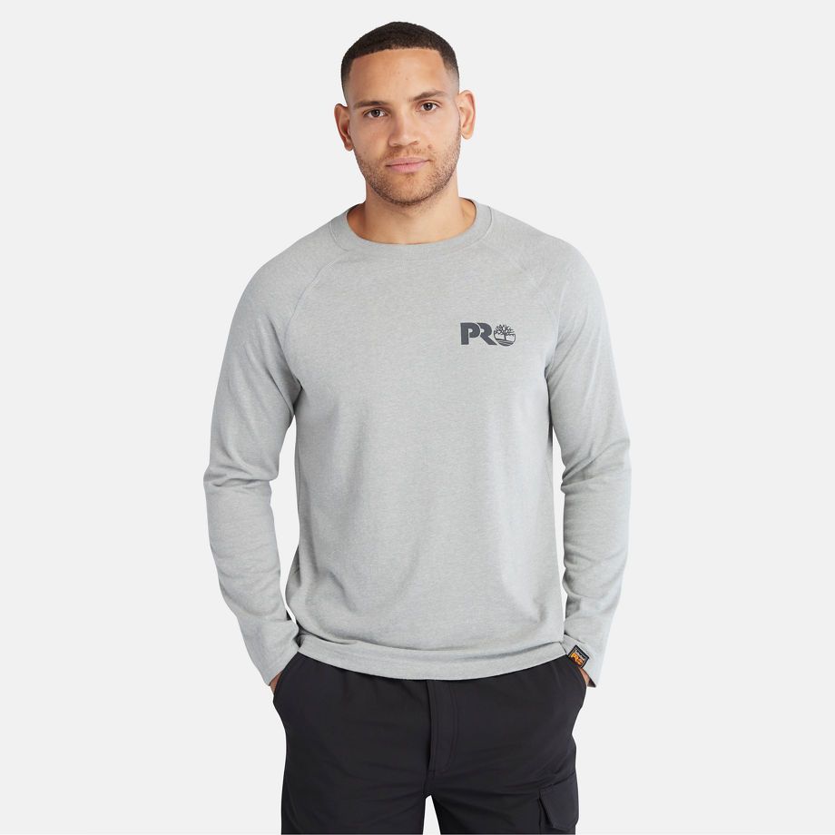 Pro Core Long-sleeve T-shirt For Men In Grey Grey, Size S