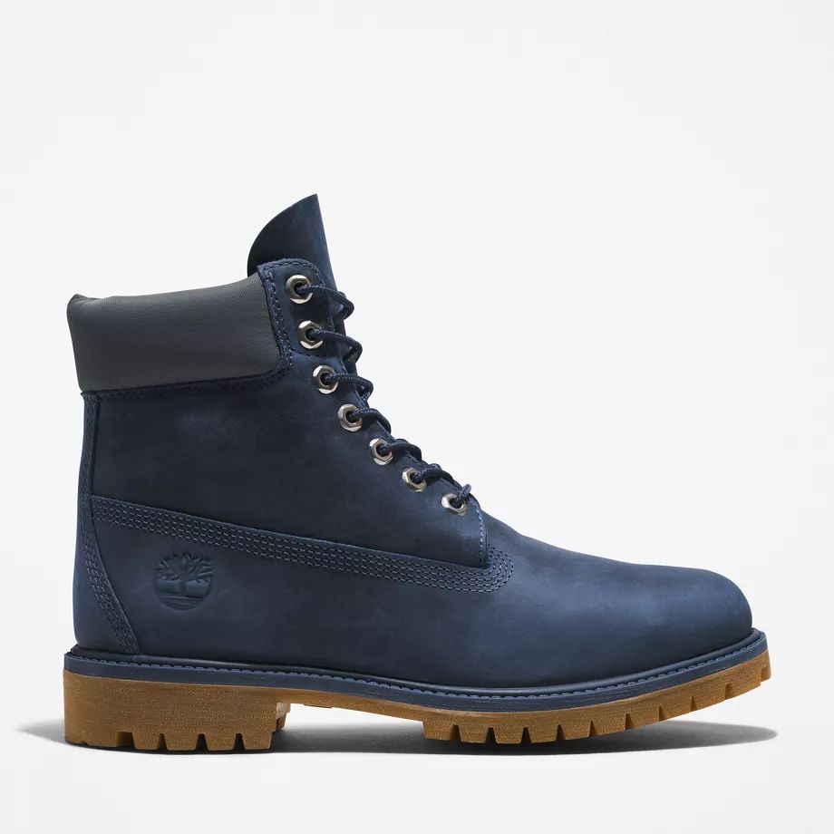 Premium 6 Inch Boot For Men In Navy Dark Blue, Size 11.5