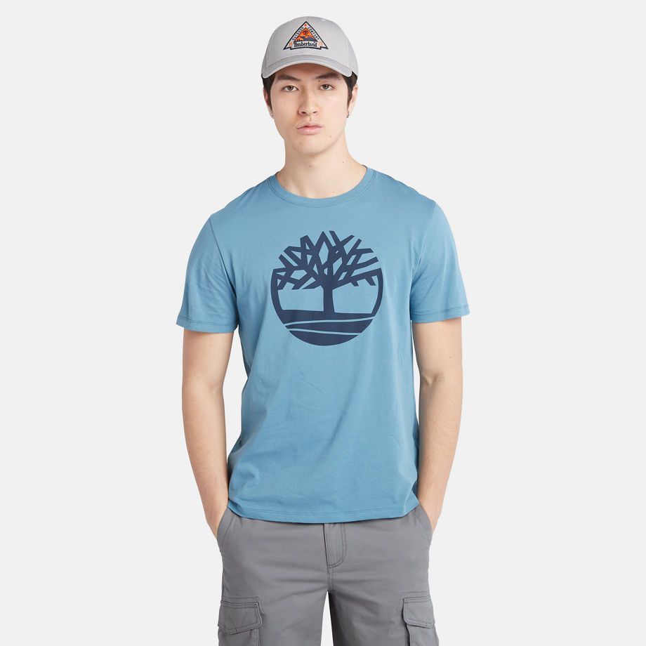 Kennebec River Tree Logo T-shirt For Men In Blue Blue, Size S