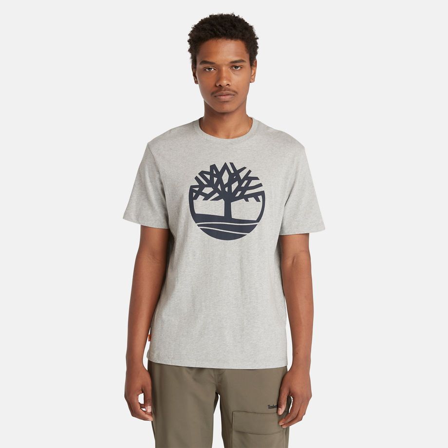 Kennebec River Tree Logo T-shirt For Men In Grey Grey, Size 3XL