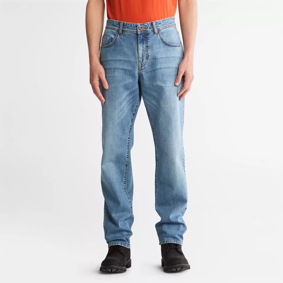 Squam Lake Stretch Jeans In Light Blue Light Blue Men, Size 34x32