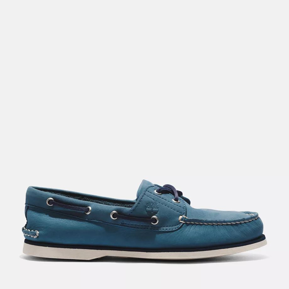 Classic Boat Shoe For Men In Blue Blue, Size 9