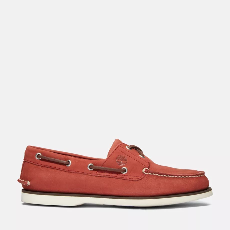 Classic Boat Shoe For Men In Red Red, Size 10