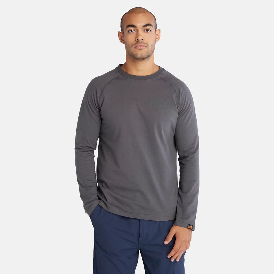 Pro Core Long-sleeve T-shirt For Men In Dark Grey Dark Grey, Size L