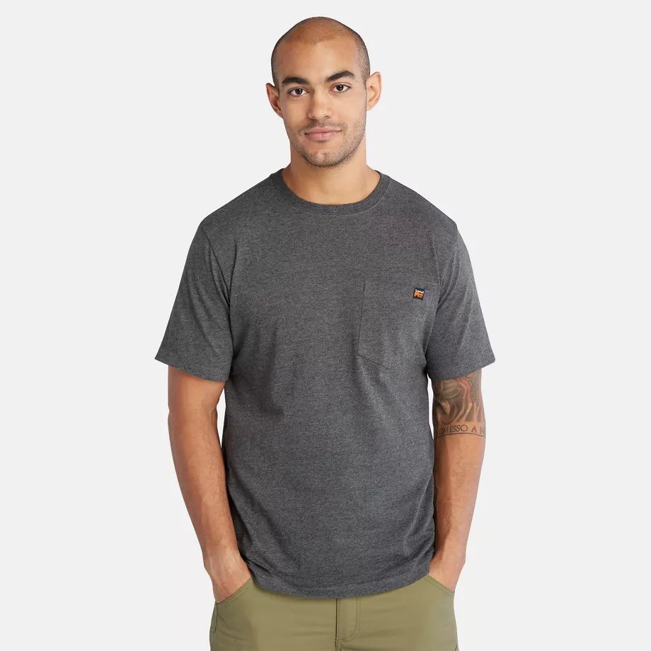 Pro Core Pocket T-shirt For Men In Grey Grey, Size S