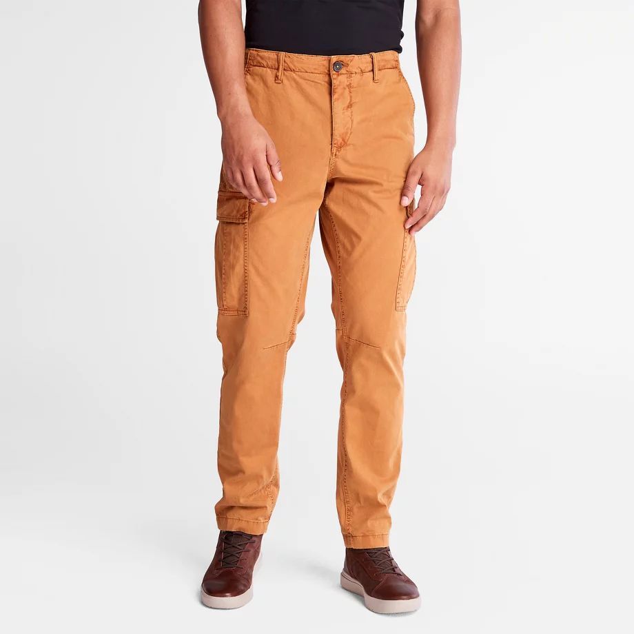 Core Twill Cargo Pants For Men In Yellow Yellow, Size 30x32