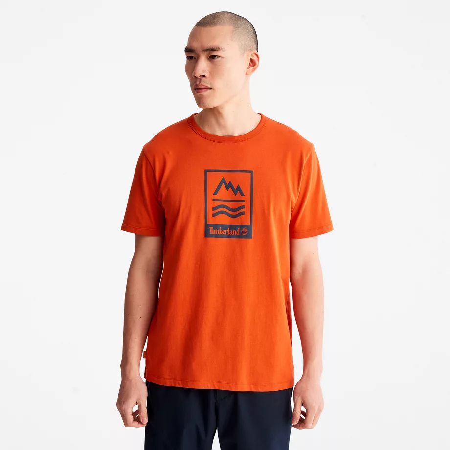 Mountains-to-rivers T-shirt For Men In Orange Orange, Size M