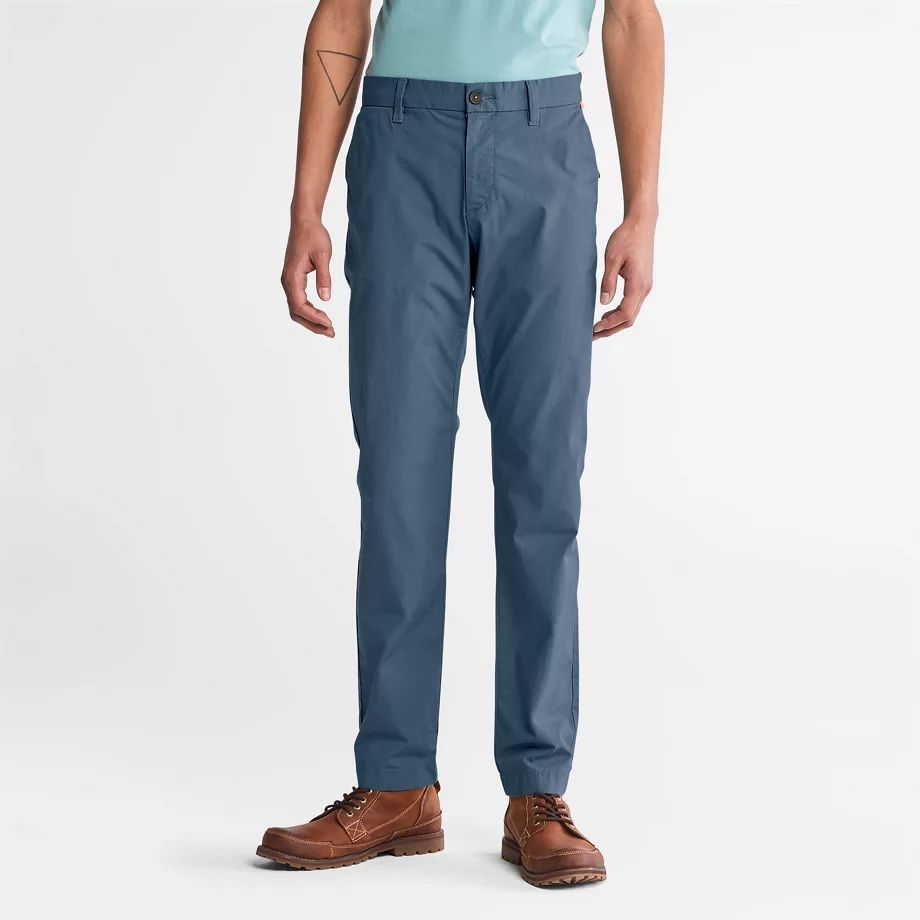 Sargent Lake Stretch Chinos For Men In Blue Blue, Size 32x34