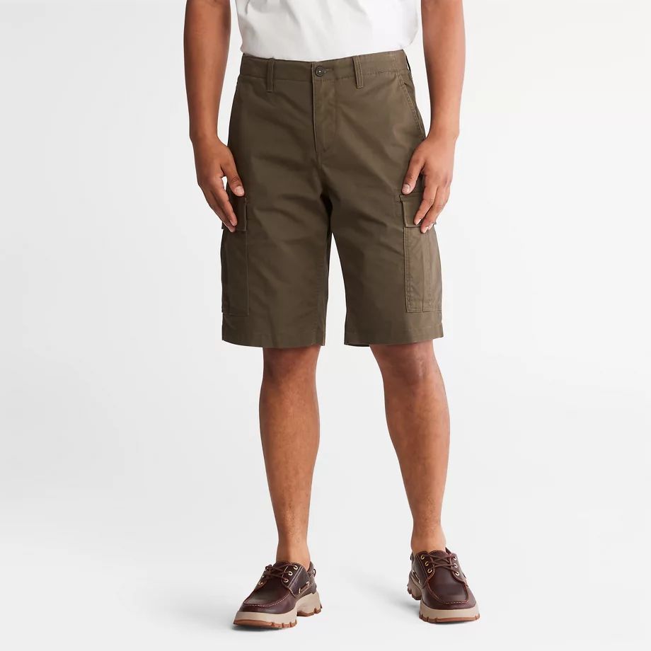 Cargo Shorts For Men In Dark Green Dark Green, Size 35
