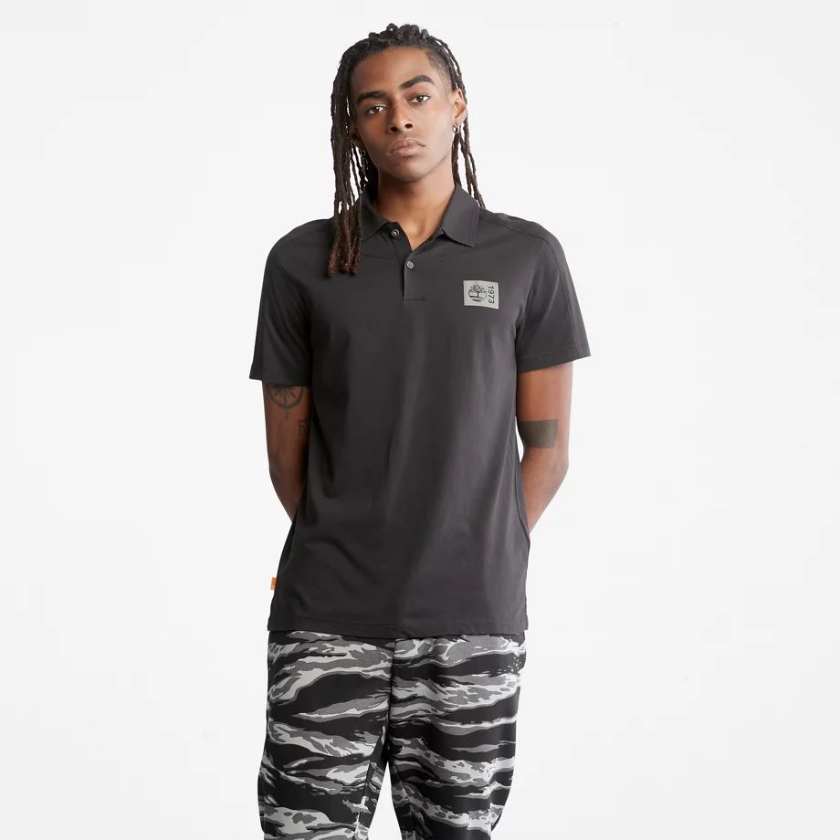 Timberfresh Supima Cotton Polo Shirt For Men In Black Black, Size S
