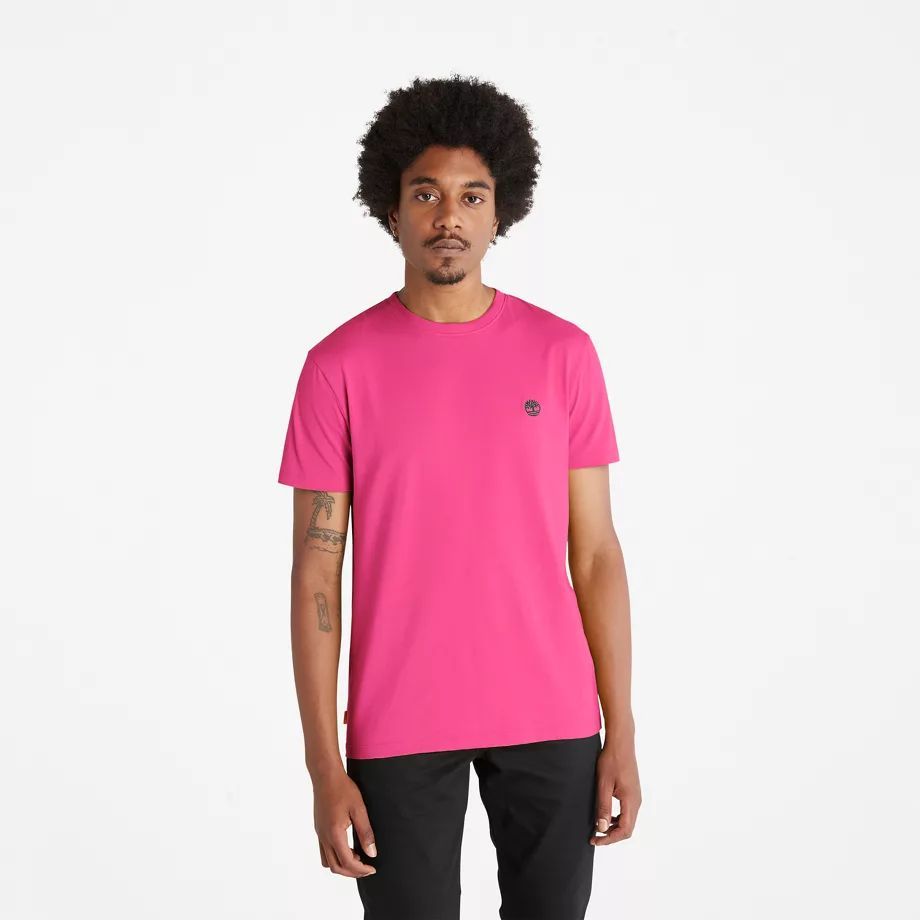 Dunstan River Slim-fit T-shirt For Men In Pink Pink, Size S