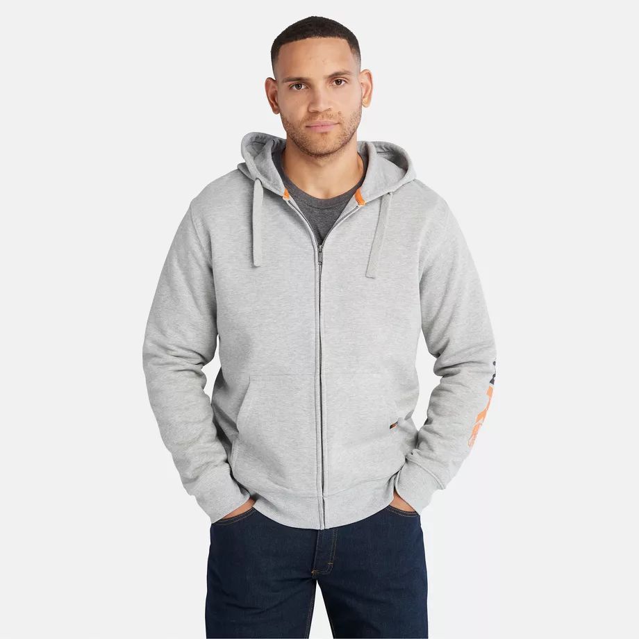 Men's Timberland Pro Hood Honcho Zip Sweatshirt Grey, Size XL