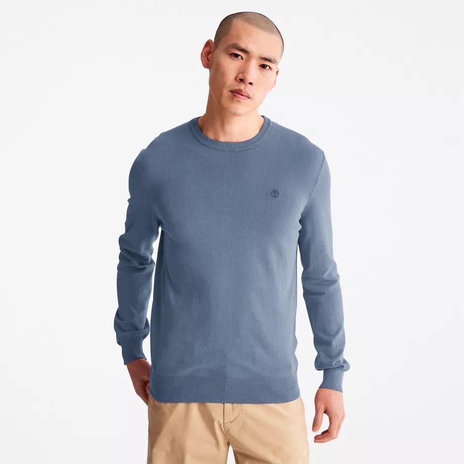 Garment-dyed Sweatshirt For Men In Navy Navy, Size M