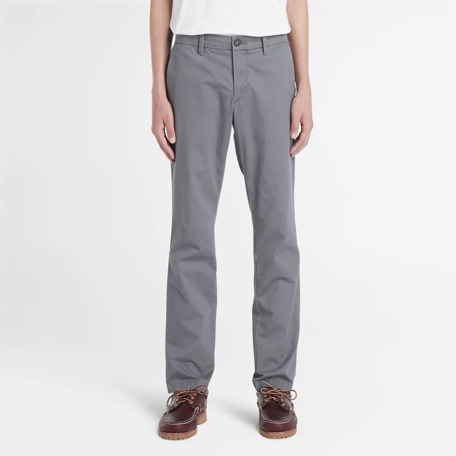 Sargent Lake Stretch Chino Trousers For Men In Grey Grey, Size 32x32