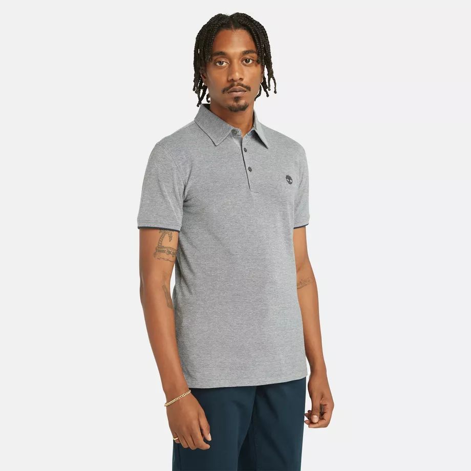 Baboosic Brook Slim-fit Oxford Polo For Men In Navy Navy, Size M