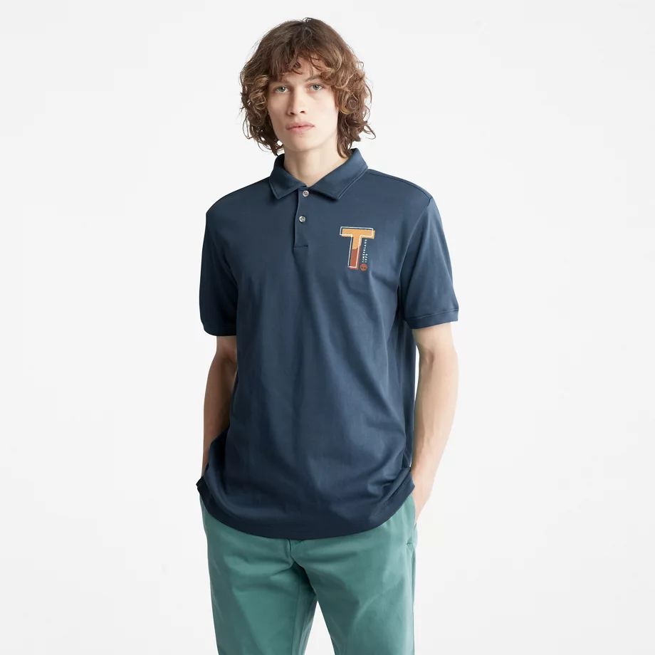 Timberfresh Polo Shirt For Men In Blue Dark Blue, Size S