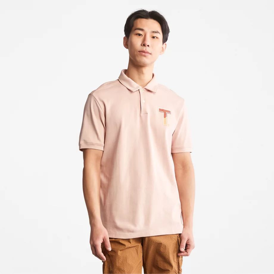 Timberfresh Polo Shirt For Men In Light Pink Light Pink, Size XL