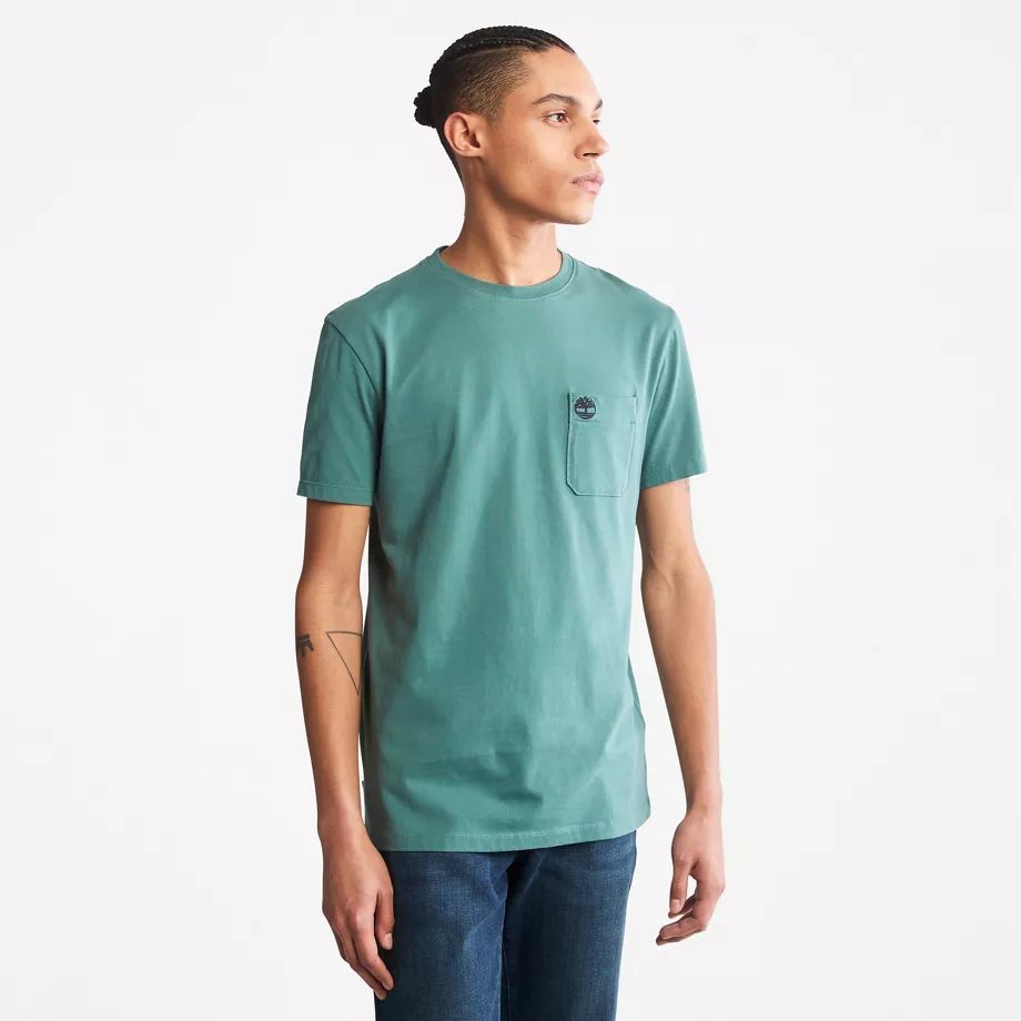 Dunstan River One-pocket T-shirt For Men In Green Green, Size 3XL