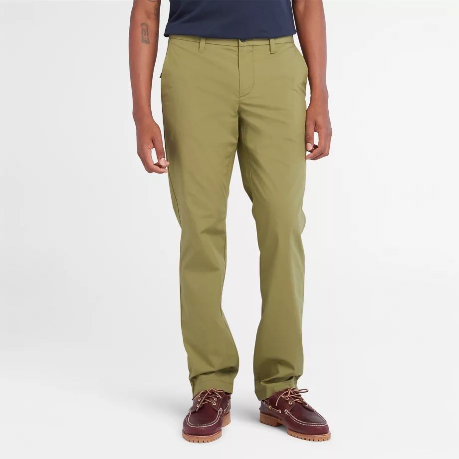 Squam Lake Super-lightweight Stretch Chinos For Men In Dark Green Green, Size 31x34