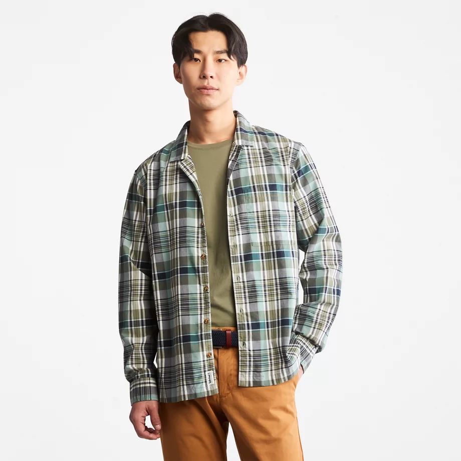 Outdoor Heritage Check Shirt For Men In Green Green, Size M