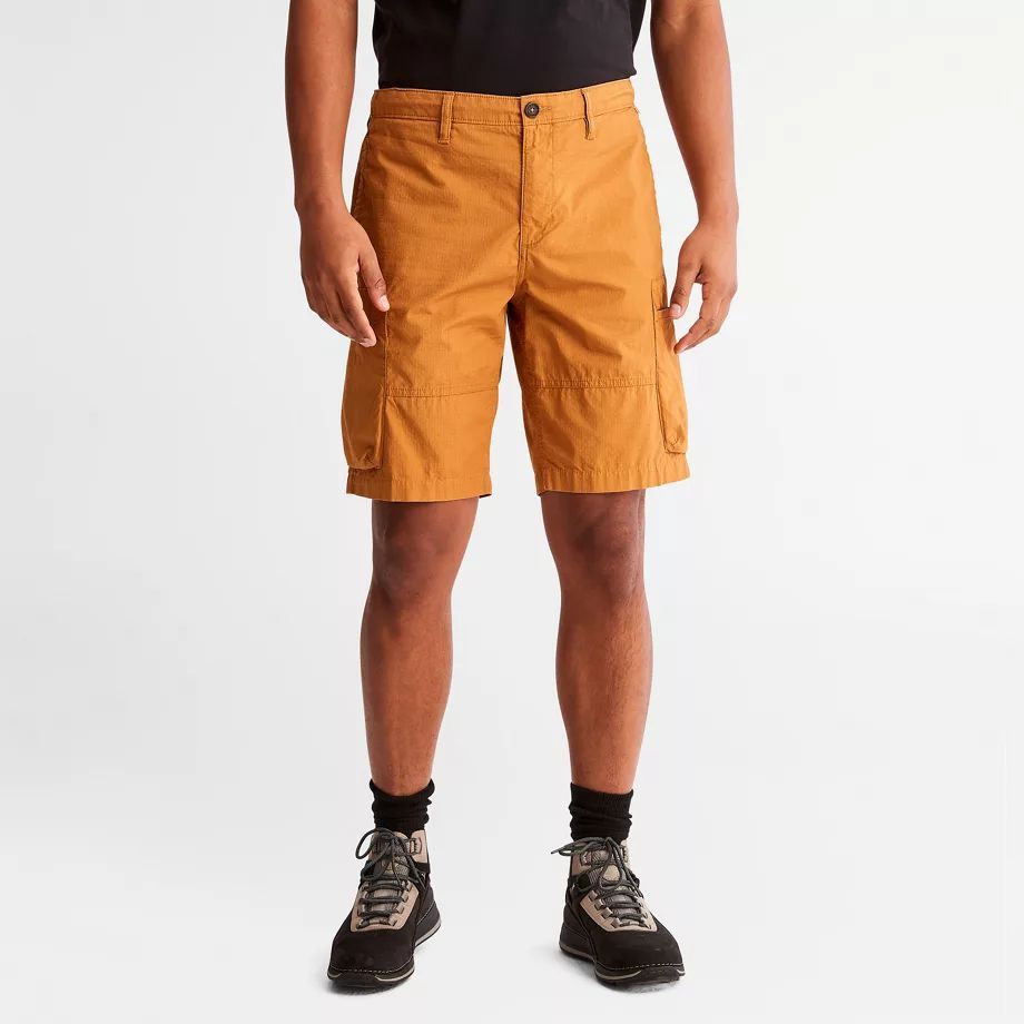 Outdoor Heritage Ek+ Cargo Shorts For Men In Yellow Light Brown, Size 38