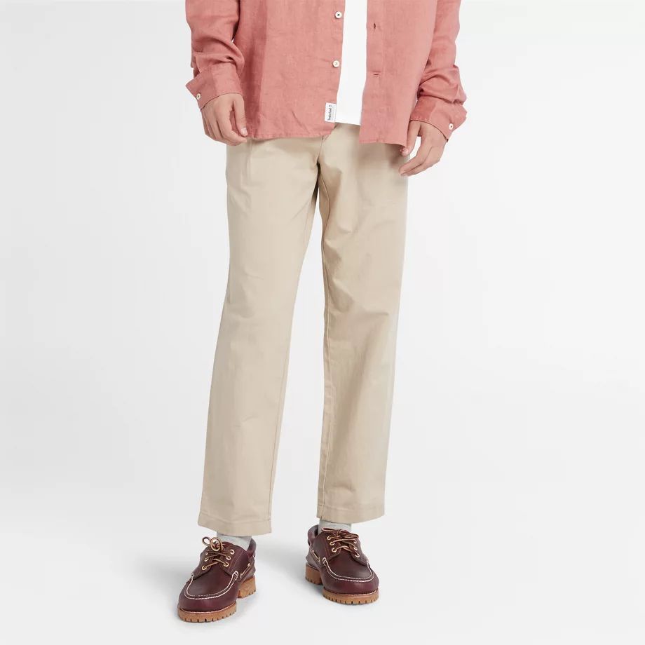 Lightweight Woven Trousers For Men In Beige Beige, Size 31x34