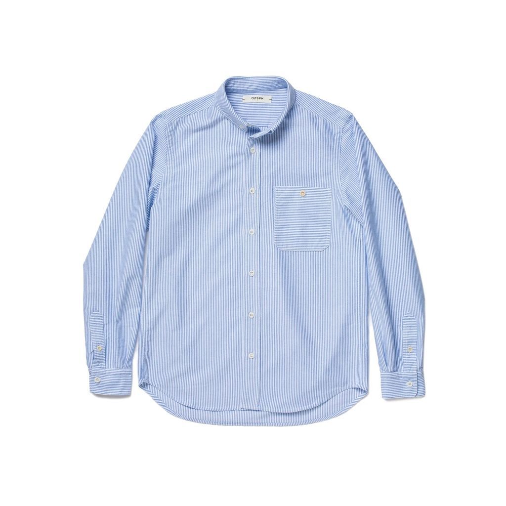 Cut & Pin - 100% Cotton Slim-Fit Oxford Shirt Blue