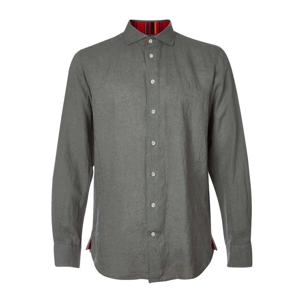 KOY Clothing - Safari Khaki 100% Linen Shirt - Grey