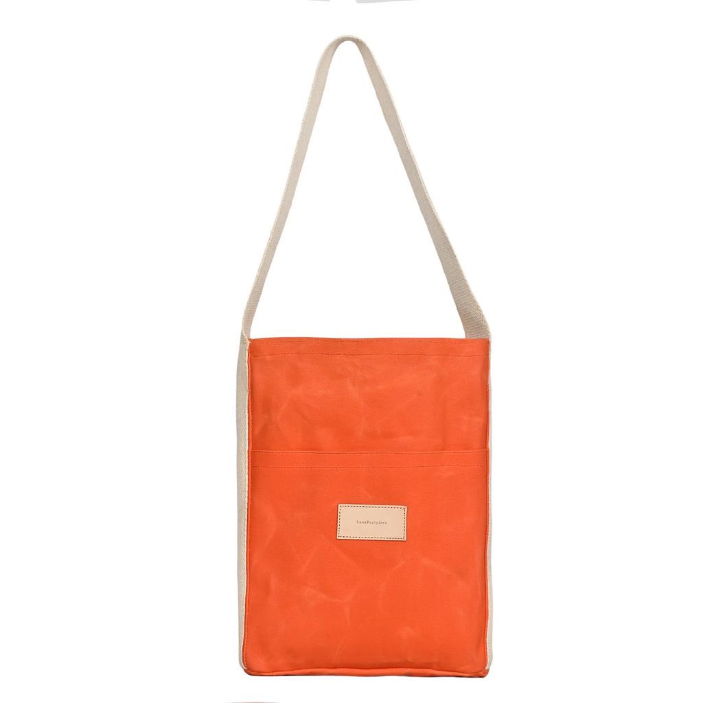 LaneFortyfive - The Capo Bag - Orange Waxed Canvas