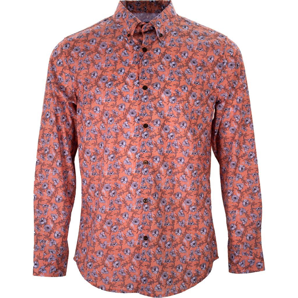 Lords of Harlech - Morris Sussex Floral Cinnamon Shirt