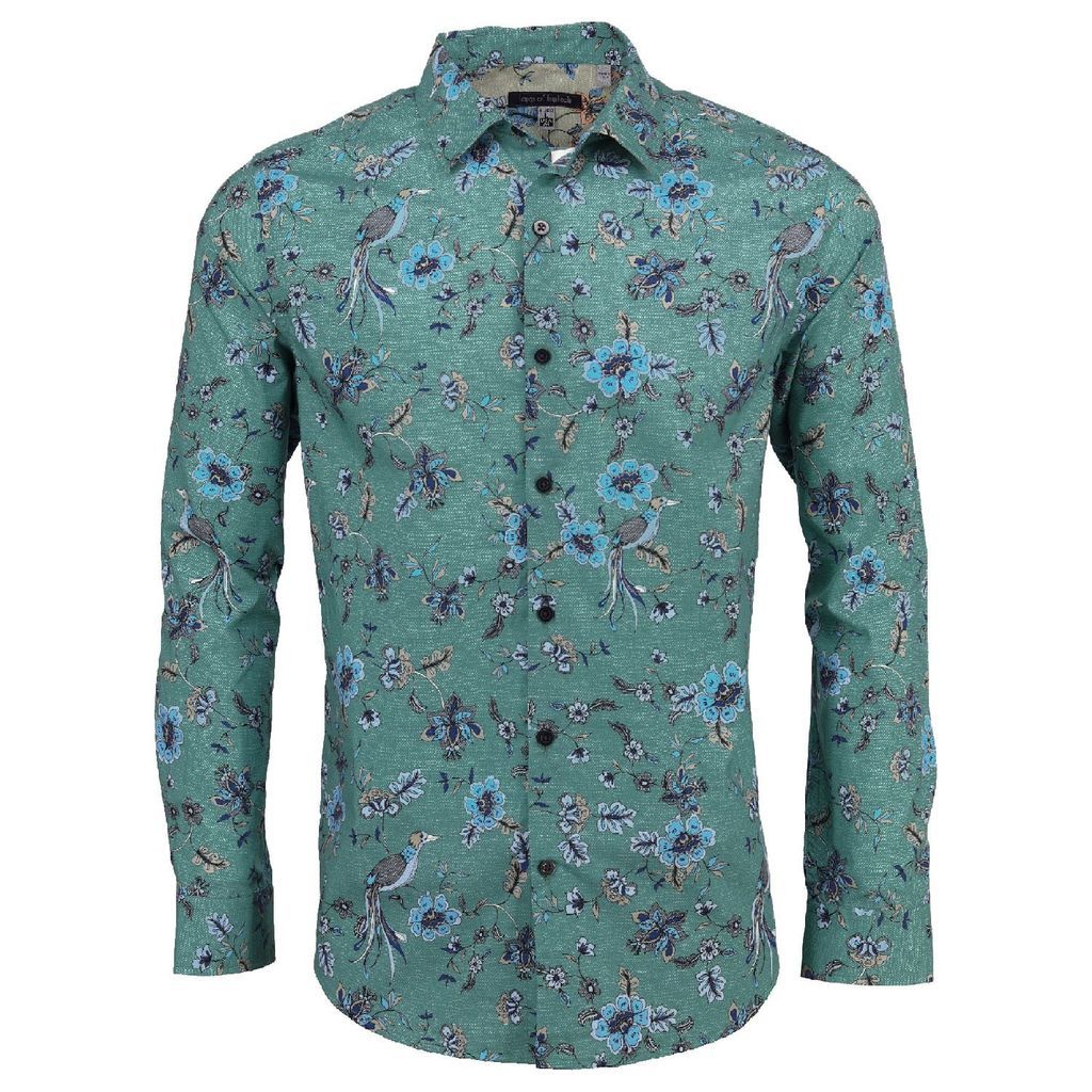 Lords of Harlech - Nigel In Bird Floral Canvas Teal