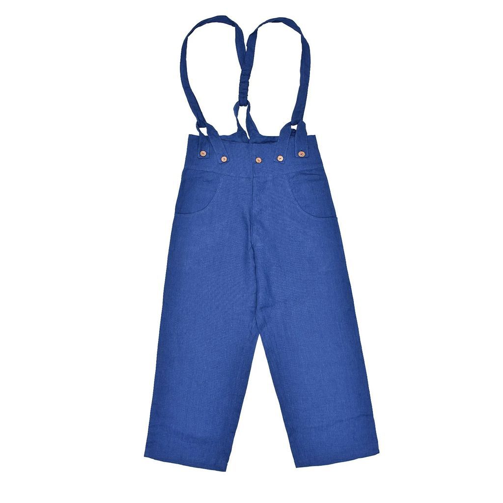 LaneFortyfive - Pantaloni 4 Men's Trousers With Braces - Blue