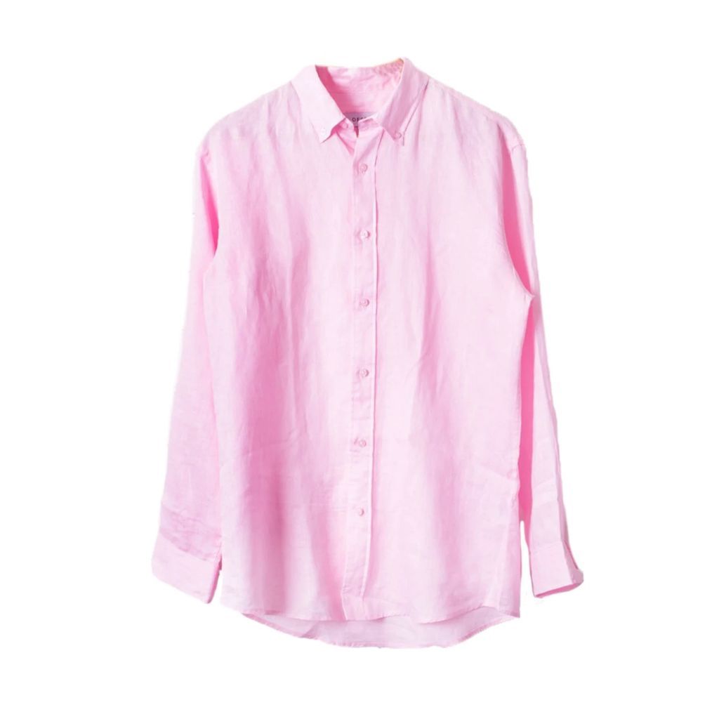 DESTii - Destii Pink Long Sleeve Linen Shirt