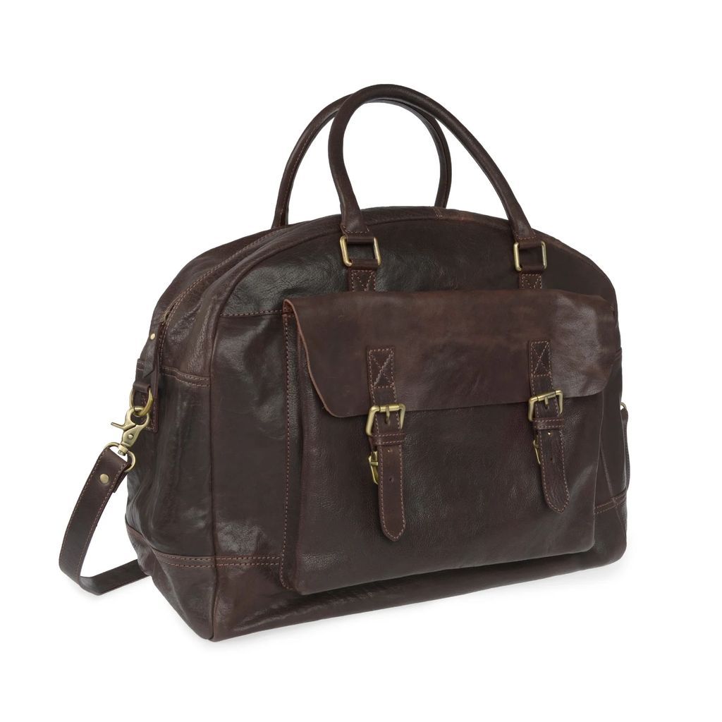VIDA VIDA - Wandering Soul Dark Brown Leather Travel Bag