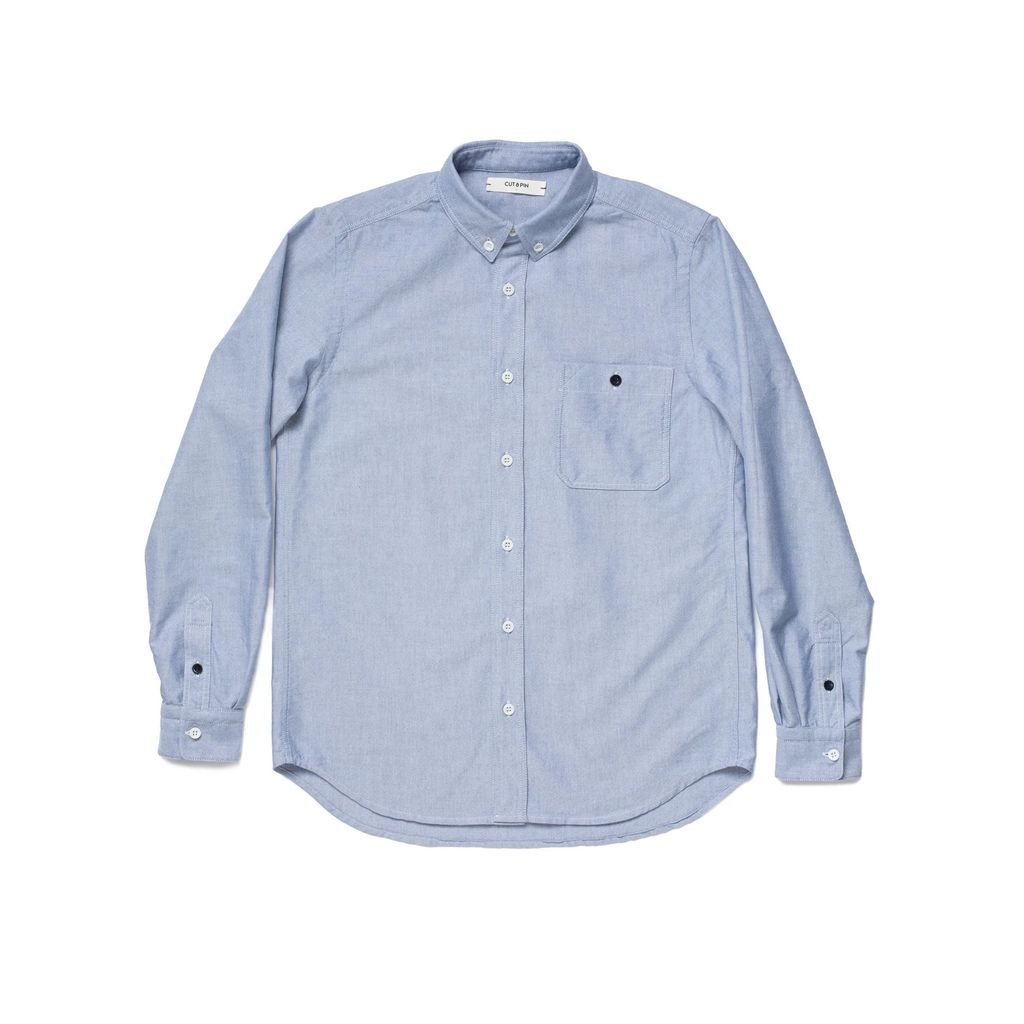 Cut & Pin - 100% Cotton Slim-Fit Oxford Shirt Navy