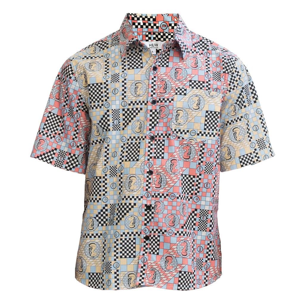 HEW - Short Sleeve Shirt In Jaque Mate Mix Print