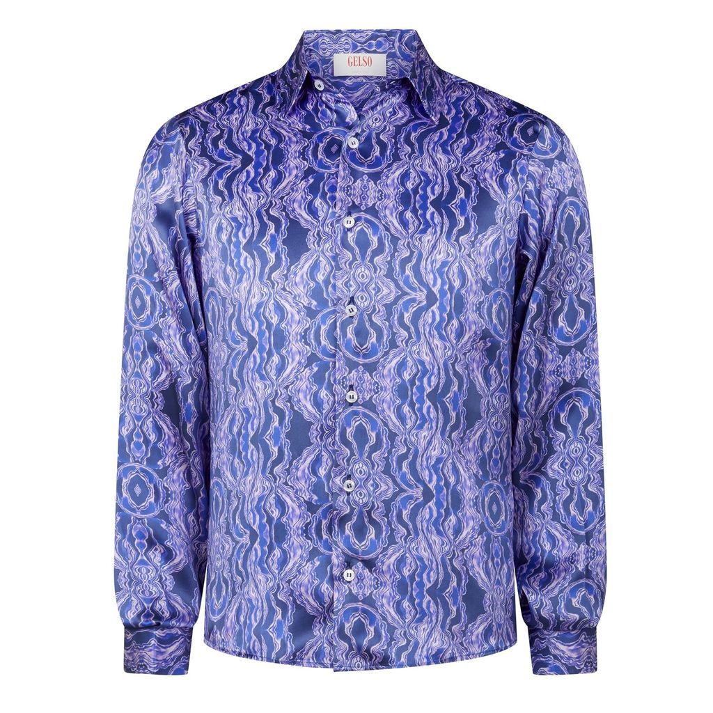 Gelso Milano - Hypnotic purple silk shirt