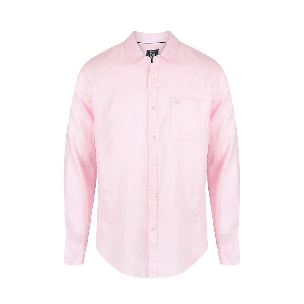 Coast Clothing Co. - Long Sleeve Linen Shirt In Pink