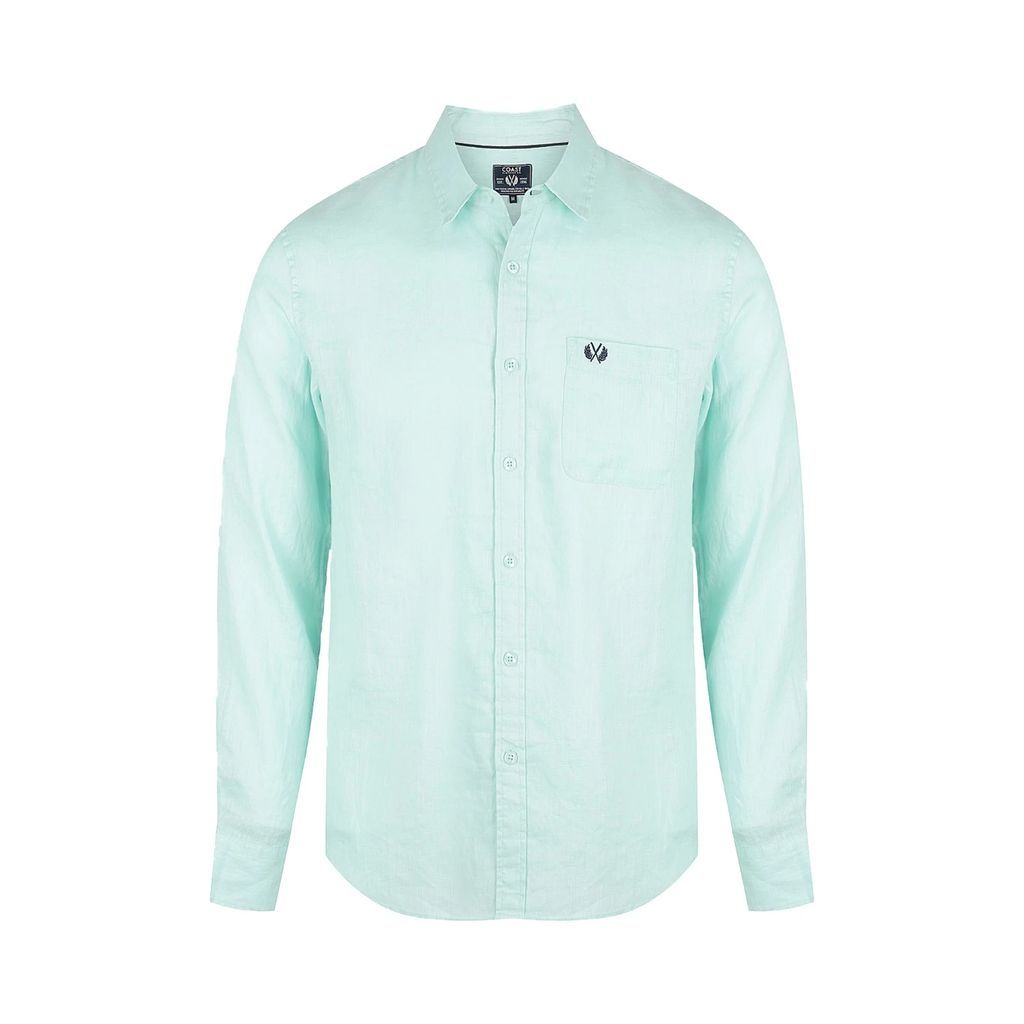 Coast Clothing Co. - Long Sleeve Linen Shirt In Spearmint