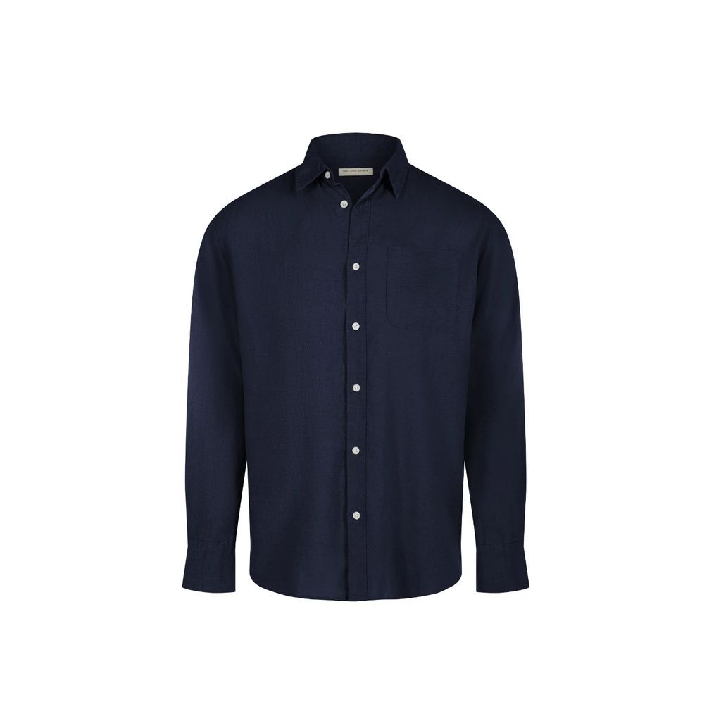 Hemp Clothing Australia - Newtown Long-Sleeve Shirt Navy