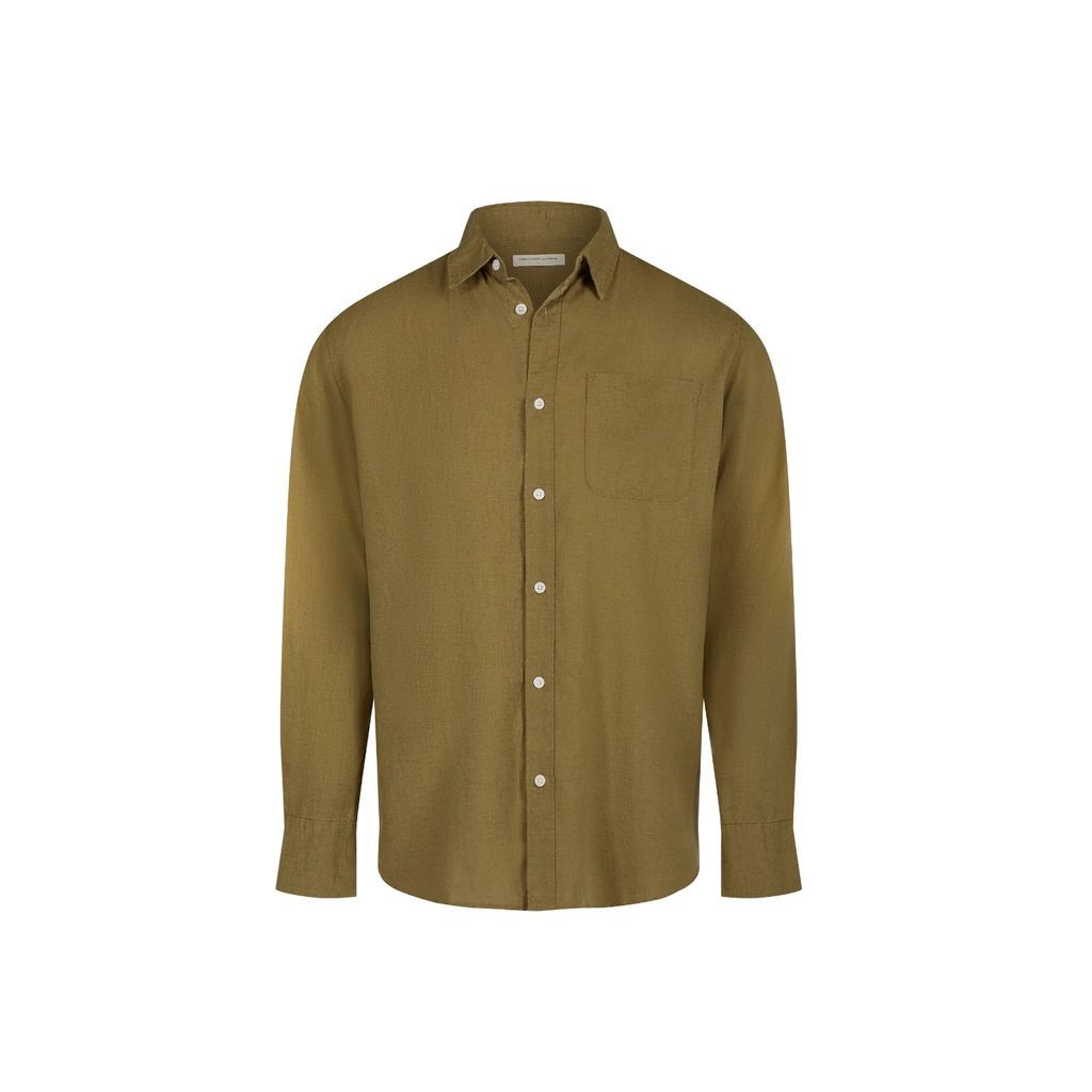 Hemp Clothing Australia - Newtown Long-Sleeve Shirt Olive